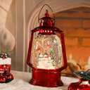 Vipush Christmas Snow Globe -Snowmen Family Musical Snow Globe with Color Changing Led Lights, Christmas Decorations with Music Box Gifts for Girls Kids, Decorations for Christmas & Birthday