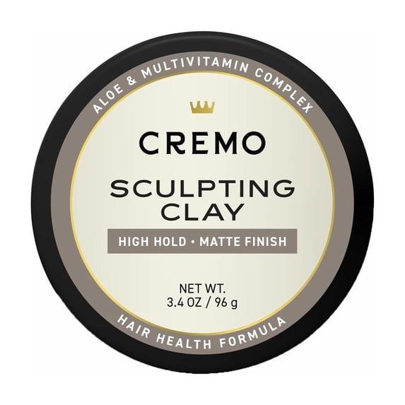 Cremo Hair Styling Clay, Premium Barber Grade Sculpting Clay for Hair Styling, 3.4 Oz