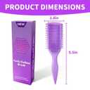Curl Brush,Curl Defining Brush,Curly Hair Brush,for Shaping Curls, Waves & Coils, Reduces Frizz and Pulling, Ideal for All Hairstyles (Purple)