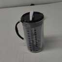 Mugs N Coffee 32 oz Travel Mug  Black Hospital Mug for Cold Drinks  Double Wall Insulated, Large Handle  BPA-Free, Leak-Resistant  Includes Lid and Straw  Made in USA