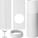 Portable Air Conditioner Window Vent Kit, 1 Universal Counterclockwise Thread Exhaust Hose with Coupler Adjustable Window Seal for Air Conditioner, Sliding Windows