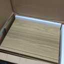 AWASEN Mid Century Nightstand with Charging Station, Modern Bedside Table with Glass Decorative Drawer, Small End Side Table with 2 Tiers Storage for Bedroom, Office and Small Space (Brown)