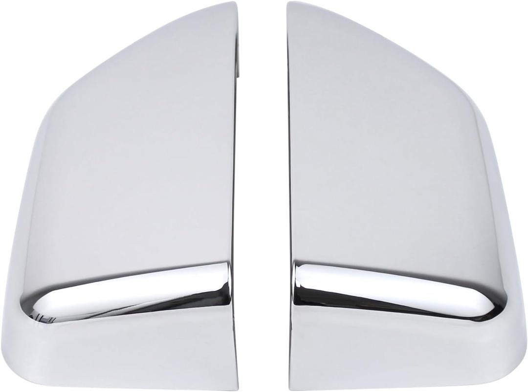 Driver and Passenger Side Top Half Towing Mirror Cap Cover Chrome for Ford F150 2018-2025, F150 Lightning 2022-24, F250 F350 2017-2024, F450 F550 Super Duty 2017-19