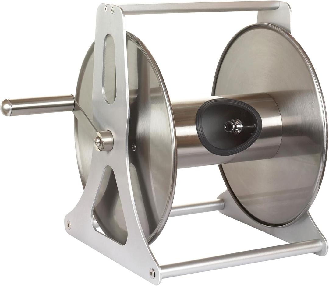 Professional Metal Hose Reel, Essential Garden Accessory for Neat Hose Storage, Wall-Mounted or Freestanding Garden Hose Reel
