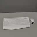 Wireless Keyboard and Mouse Combo  FullSized Ergonomic Keyboard with Wrist Rest, Phone Holder, Sleep Mode, Silent 2.4GHz Cordless Keyboard Mouse Set for PC, Laptop  Trueque (Pure White, 1 Pack)