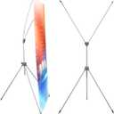 2PACK Adjustable X Banner Stand for Display Banner Holder Stand Adjustable Size 23"X63" to 32"X78" with Carrying Bag for Trade Shows Promotions Events,