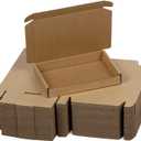 50 Pack 7x5x1 Inches Small Shipping Boxes, Brown Corrugated Cardboard Boxes, Moving Mailing Packing Box