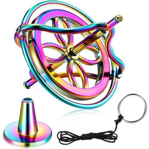 Norme Gyroscope Toy Metal Anti Rotating Desk Gyroscope Flying Motion Balance Physics Toy for Girls Boys Adult Birthday
