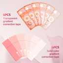 2 x White Correction Tape, Easy To Use Cute Applicator for Instant Corrections, For school, Office Workers (Gradient Pink, 5M/196" x 0.2",12pack)