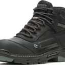 Wolverine Men's Overpass Composite Toe Waterproof Work Boots (8.5 X-Wide, Black/Grey)