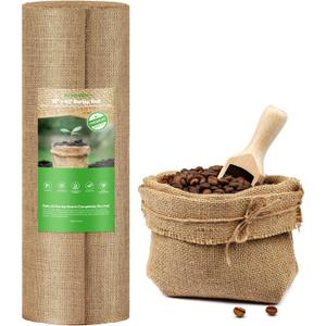 VIVOSUN 15 in x 40 ft Premium Burlap Fabric Roll, 10 oz Heavy Duty High Density Natural Jute Fiber, Multipurpose Burlap for Gardening, Outdoor Plant Care, Weed Barrier, DIY Crafts, and Decoration