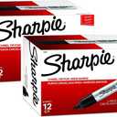 Sharpie Chisel Tip Pro Permanent Markers, King Size Black, 24-Count