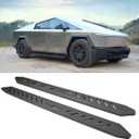 2Pcs Running Boards Compatible with Tesla Cybertruck  800lbs Load Capacity, Heavy-Duty Carbon Steel Side Steps with All-Weather Anti-Slip Design, Bolt-On Installation, Hollow Style Accessory