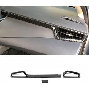 BOYUER for Toyota Corolla 2020~2026,2019-2025 Corolla Hatchback Corolla Cross 3PCS ABS Center Console Dash Board Side Air Conditioning A/C Vent Panel Frame Interior Decoration Trim (Carbon Fiber)
