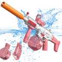Electric Water Gun, Squirt Gun Toy for Adults Kids, Automatic Water Gun Up to 26 FT Long Range, Summer Outdoor Beach Swimming Pool Party Super Shooting Toys, Best Gift for Boys and Girls (Pink) 