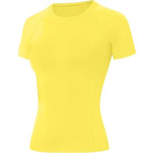 Runhit Compression Shirt Women Short Sleeve Workout Tops Athletic Gym Moisture Wicking T-Shirt Running Yoga Base Layer, Small