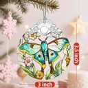 Christmas Ornaments: Stained Glass Ornament, Christmas Tree Ornament, Hanging Ornaments for Home Decor, Xmas Tree Decorations,Exquisite Holiday Decor, Gift & Holiday Present - Monarch Butterfly