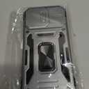 Phone Case for iPhone 15 Pro Max Case iPhone 15 Pro Max Phone Case with Kickstand Ring Holder, with Camera Cover, with Magnetic Car Mount Function, for iPhone 15 Pro Max (Grey)