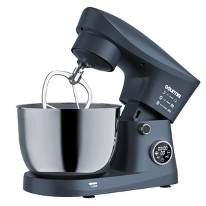 Gourmia 5 Quart Digital Electric Stand Mixer with Attachments, Bowl Shield, Dough Hook, Whisk and Beater - LED Display Timer - 10 Speed Kitchen Countertop Dough Maker Machine for Bread, Cake, Cookies