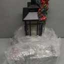 ROCEEI 3 Set Christmas Decorative Lantern Porch Decorations with LED Flickering Flameless Candle 14 Inch Vintage Hanging Lantern Xmas Centerpieces for Tables Indoor Outdoor Decor (Vintage Style)