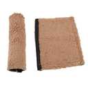 Sheepskin Fleece Armrest Cushion for Comfort Protecting Arms and Elbows in Office Chairs and More (Brown)