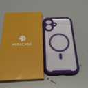 Dteck for iPhone 16 Plus Case 6.7" (2024), Magnetic Clear Case with Screen Protector Film/Kickstand, Compatible with MagSafe Accessory, Shockproof Protective Lightweight Slim Thin Cute Cover, Purple