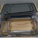 8Piece Deep Glass Baking Dish Set with Plastic lids,Rectangular Glass Bakeware Set with Lids, Baking Pans for Lasagna, Leftovers, Cooking, Kitchen, FreezertoOven and Dishwasher, Gray