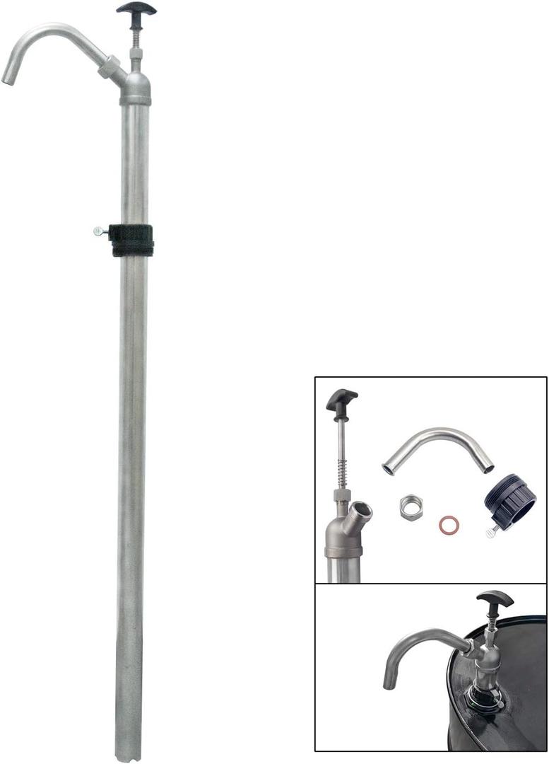 HFS(R) Manual Piston Drum Pump Corrosion-resistant Stainless Steel Fits 55-gallon Drums