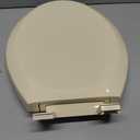 HIGHCRAFT Premium Elongated Toilet Seat with Slow-Close Design, Adjustable Hinges & Quick Removal Mechanism - Molded Plastic Toilet Seat - Fits Standard Elongated Toilets - Oval Seat in Bone/Beige