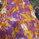 Women’s V Neck Short Sleeves High Waist Floral Print Casual Bohemian Midi Dresses, Size M