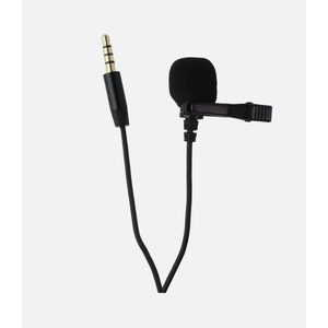 Helix Lucid Mic Lapel Microphone with Aux Connector - Black