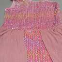 GRACE KARIN Girls Sequin Dress One Sleeve Formal Pageant Prom Party Special Occasion Dresses Size 5-14 (12-14 Years, Candy Pink)