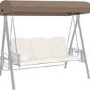 Porch Swing Canopy Replacement Top, Swing Chair Canopy Replacement for GT Porch Swing Model GCS00229C (Beige)