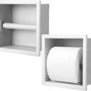 Honeydak Recessed Toilet Paper Holder 304 Stainless Steel Tissue Paper Frame Bathroom Storage in Wall Tissue Toilet Roll Holder Space Saving Restroom Napkin Frame (6.7 5.7  3'',Silver,1 Pcs)