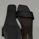 Women's Flat Sandals Square Fashion Basic Sandals Slides Comfortable Slip On Summer for Slippers Casual Peep Toe Beach (9, Black)