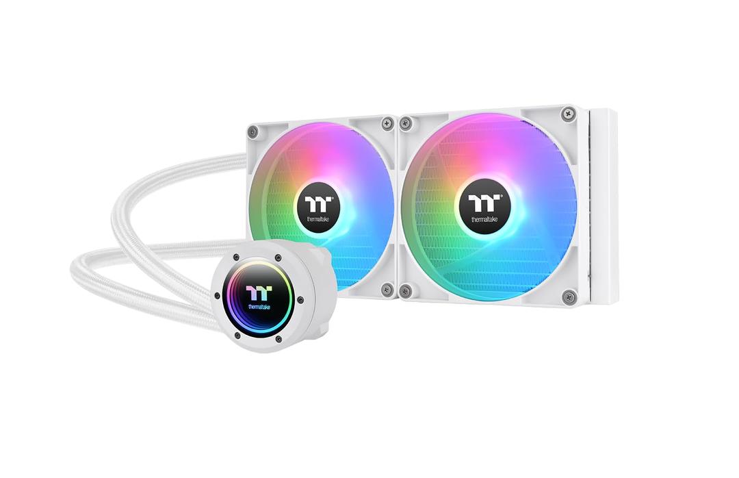 Thermaltake TH280 V2 ARGB Sync/AlO Liquid Cooler/Fan 140mm*2/PWM 500~1800 RPM/Mirror Waterblock/MB ARGB Sync Control/White, CL-W377-PL14SW-A