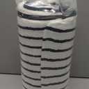 Oliven 8 Pcs Black White Cabana Stripe Large Bath Towel Set Oversize Bath Sheet-2 Bathroom Towels,2 Hand Towels,4 Washcloths Soft Jumbo Absorbent Towel Quick Dry Beach Chair Spa Gym Hotel Towel