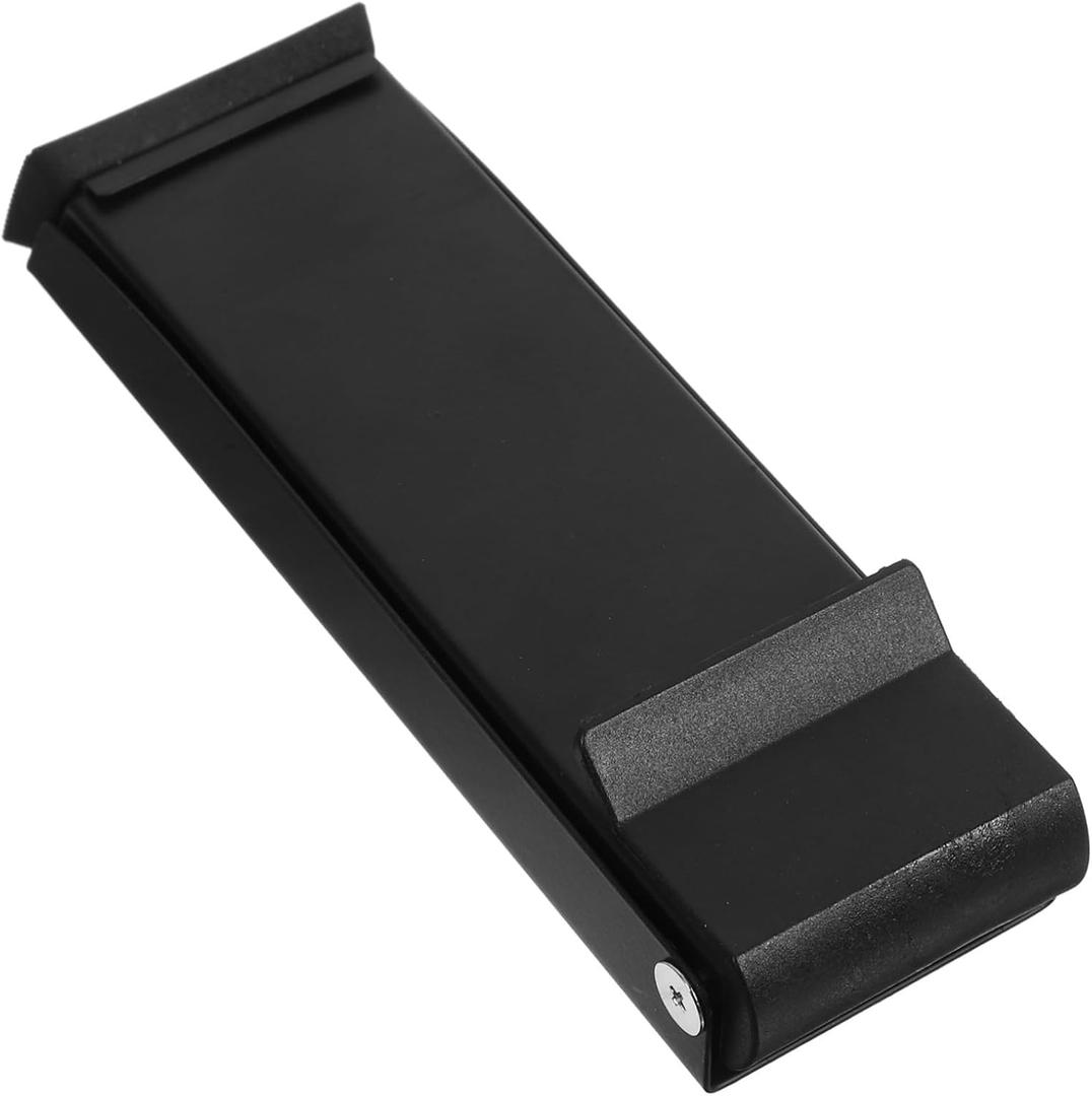 Gadpiparty Kickdown Door Stop Wedge Stainless Steel Folding Security Door Stopper Practical Foot Operated Holder Black