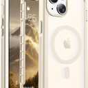 Magnetic for iPhone 14 Case, [Compatible with MagSafe][Military Grade Drop Protection][Heavy Duty Protection][Non-Slip][Shockproof] 2-Layer Durable Bumper Phone Case 6.1''-Antique White