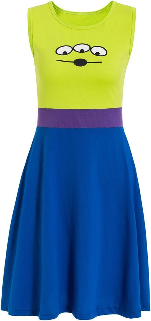 Ruikajia Adults Alien family Costume Halloween dress Space Alien Costume Buzz Lightyear Costume Large, Green