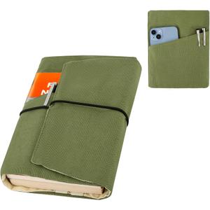 Book Covers for Paperbacks,Reusable Book Protector for Soft (Green, 8.5 Inch x 2 Inch)