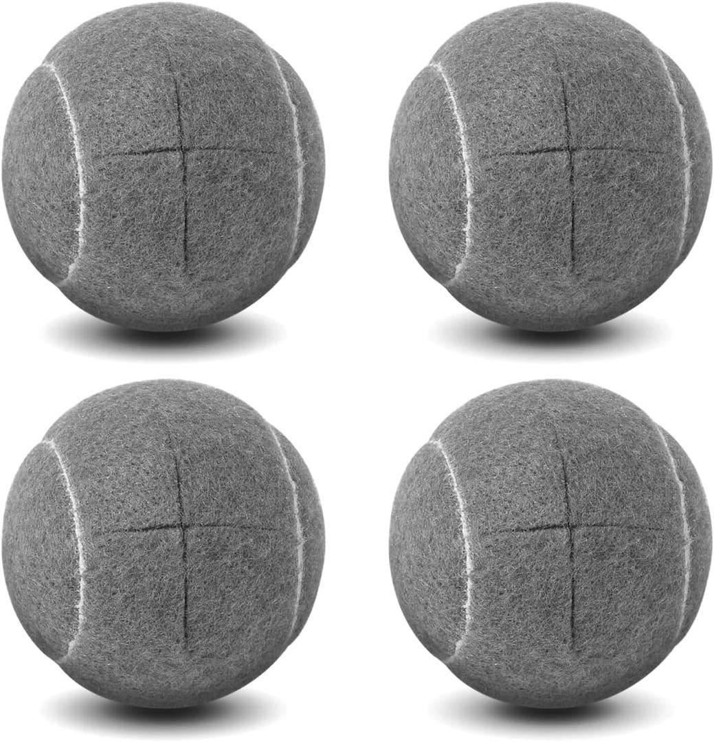 ANCKNE Walker Tennis Balls Precut Tennis Balls for Walkers 4PCS Walkers Legs Universal Precut Glide Balls, Heavy Duty Long Lasting Felt Pad Glide Coverings for Furniture Legs and Floor Protection (Grey)