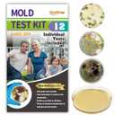 Mold Test Kit for Home Within 12 Individual Tests,DIY Detector at Home, Surface Mold,HVAC,Indoor Air Quality Testing Kits,Black Mold Testing,Includes Detailed Mold Identification Guide and Free Lab