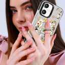 Toycamp for iPhone 16 Plus Case Compatible with Magsafe - Cute Design 360 Magnetic Ring Holder Stand Kickstand Funny Cat Girly Pretty Fashion TPU Phone Covers for Women Tenn Girls