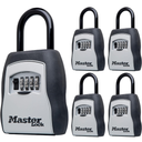 Master Lock Key Lock Box with Code, Outdoor Lock Box for Realtors, Property Managers and Landlords, Ideal for Short-Term Rentals, Key Safe Holds 5 Keys, 5 Pack, 5400EC5