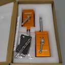 DAYDOOR Professional Cabinet Clamps 2 Pack, Heavy-Duty Cast Steel, Integrated Drill Guide & EVA Protection, Face Frame Alignment Tool for Cabinet Installation & Woodworking, Orange