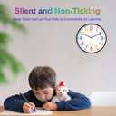 Kids Wall Clock, 8 Inch Small Modern Wall Clocks Battery Operated, Silent Non-Ticking Analog Classic for Office, Home, Bathroom, Kitchen, Bedroom, School