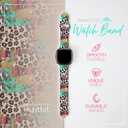 Smart Watch Bands for Women, Printed Silicone Watch Band Compatible with Fitbit Versa 3, Versa 4, Fitbit Sense & Sense 2, Soft Sport Ladies Watches Strap Replacement