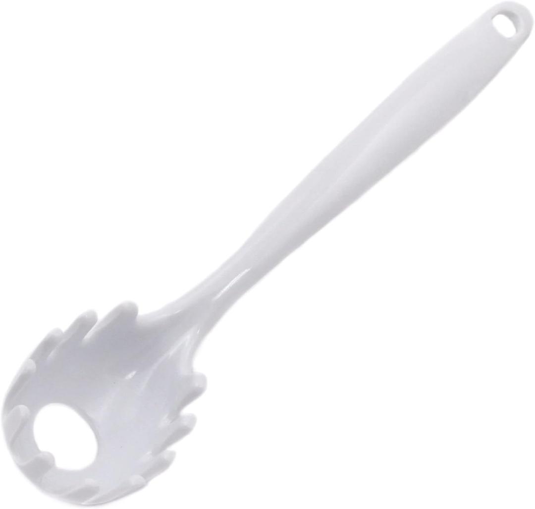 Chef Craft Basic Melamine Spaghetti/Pasta Fork, 11 inch, White