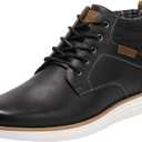 Bruno Marc Men's Mid Top Chukka Sneaker Lace Up Dress Boot (11, Black)
